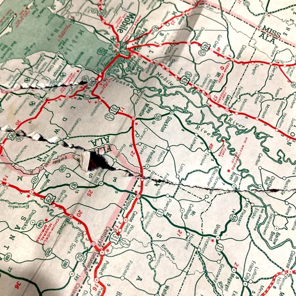 Vintage Sinclair Station Alabama Georgia Map - Picture 5 of 5